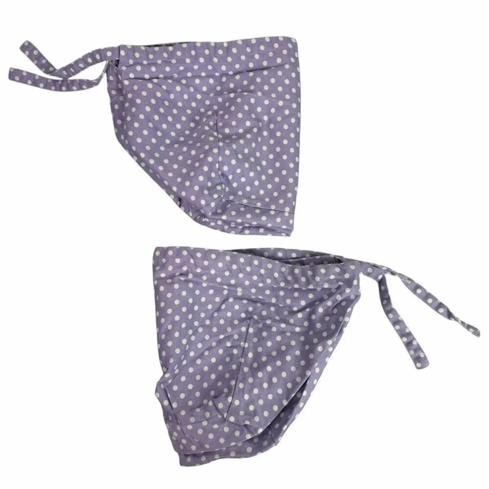 Pottery Barn Kids Sabrina Medium Basket liners (2)  Purple White Polka Dot